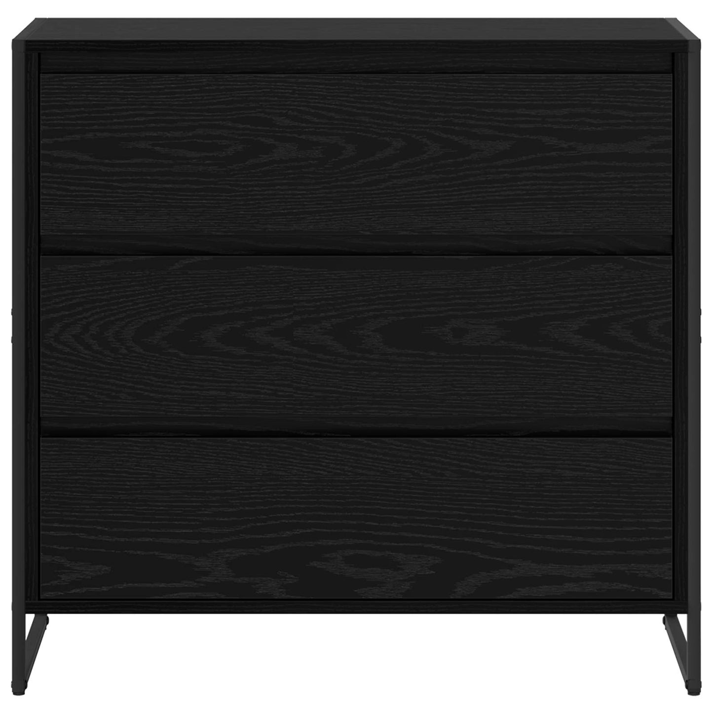 Servírovací Skříň Černý Dub 79 X 36 X 75.5 Cm Kompozitní Dřevo