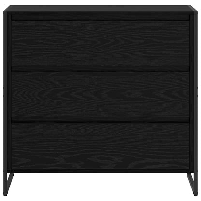 Servírovací Skříň Černý Dub 79 X 36 X 75.5 Cm Kompozitní Dřevo
