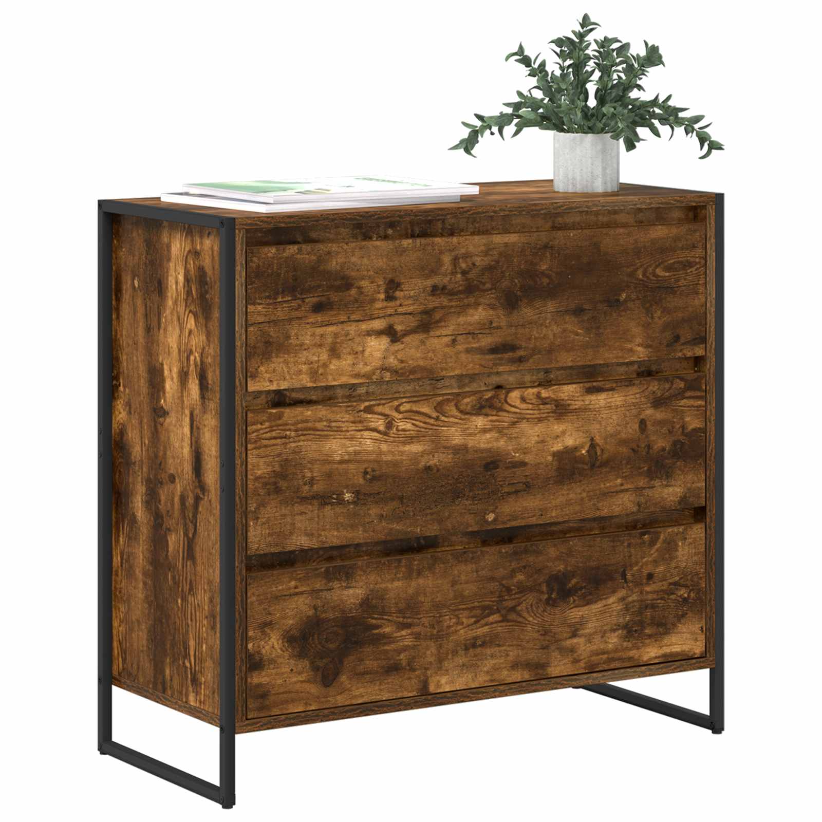 Servírovací Skříň Kouřový Dub 79 X 36 X 75.5 Cm
