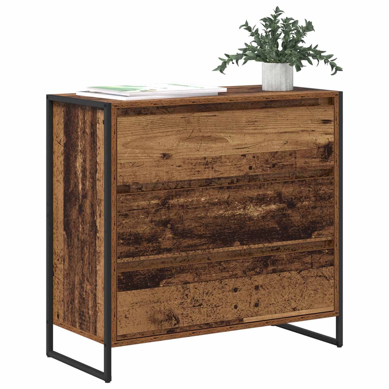 Servírovací Skříň Staré Dřevo 79 X 36 X 75.5 Cm