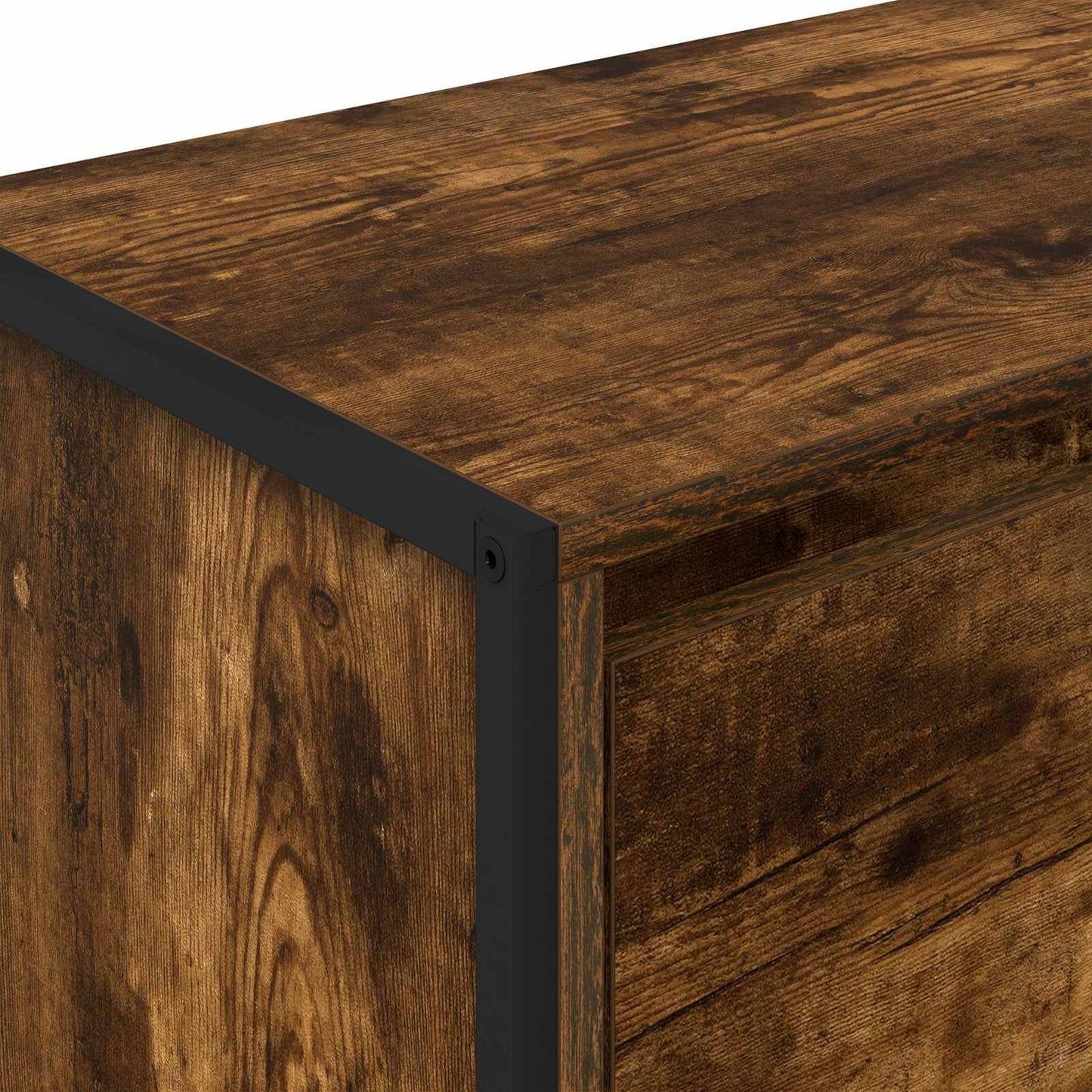 Boční Skříňka Kouřový Dub 79 X 36 X 75 Cm Kompozitní Dřevo