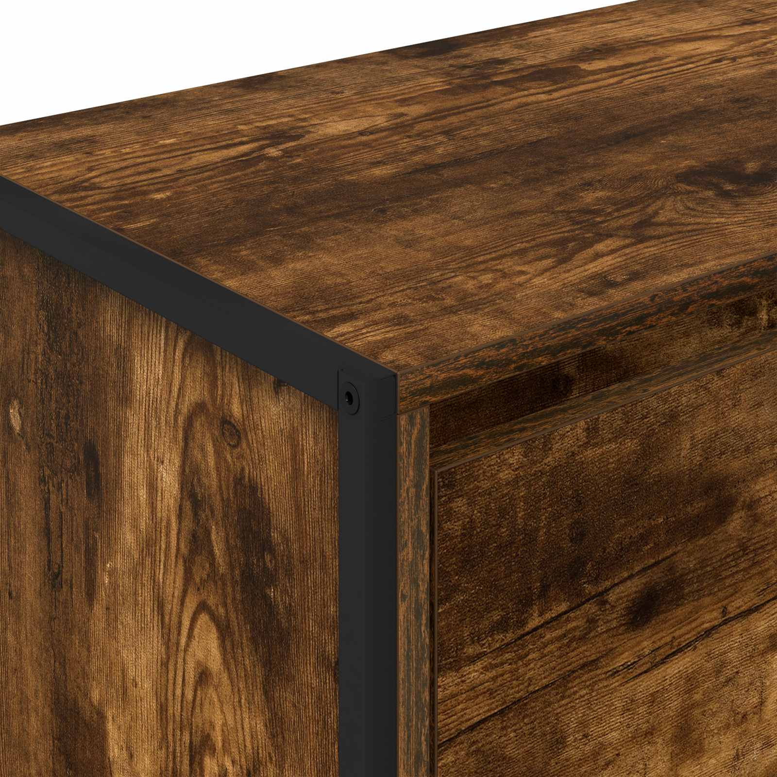 Boční Skříňka Kouřový Dub 79 X 36 X 75 Cm Kompozitní Dřevo