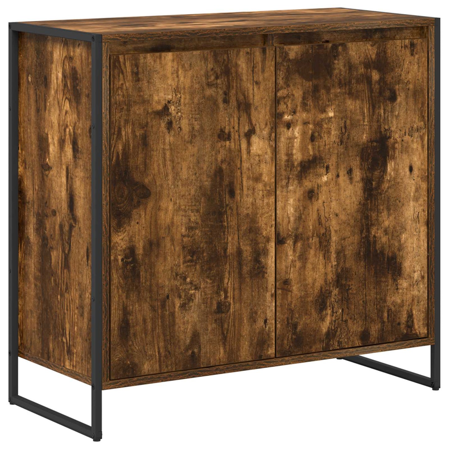 Boční Skříňka Kouřový Dub 79 X 36 X 75 Cm Kompozitní Dřevo