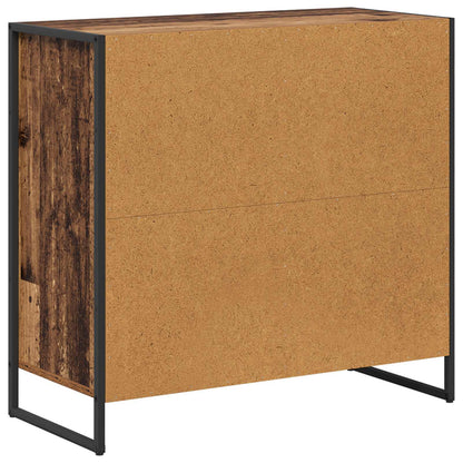 Boční Skříňka Staré Dřevo 79 X 36 X 75 Cm Kompozitní Dřevo