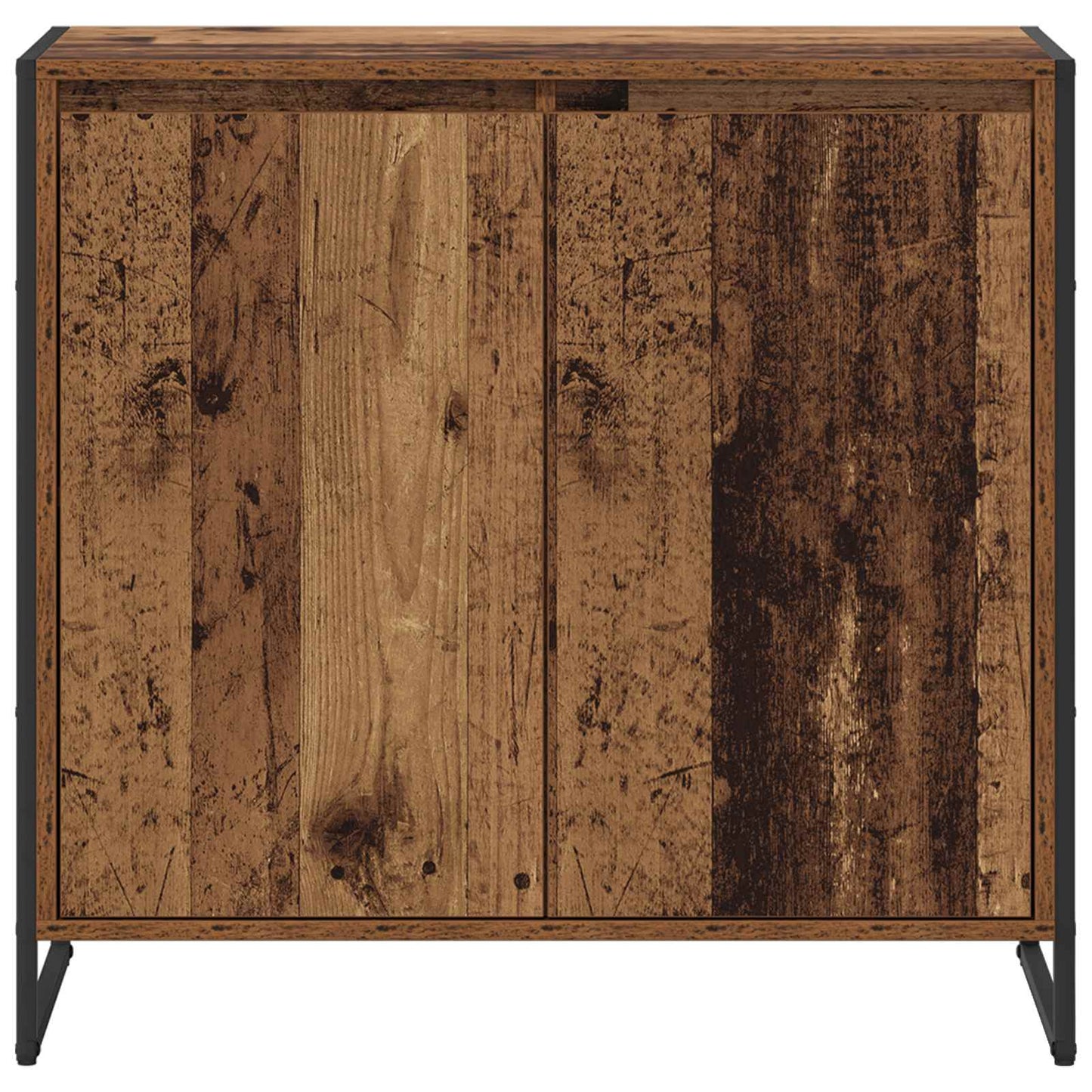 Boční Skříňka Staré Dřevo 79 X 36 X 75 Cm Kompozitní Dřevo
