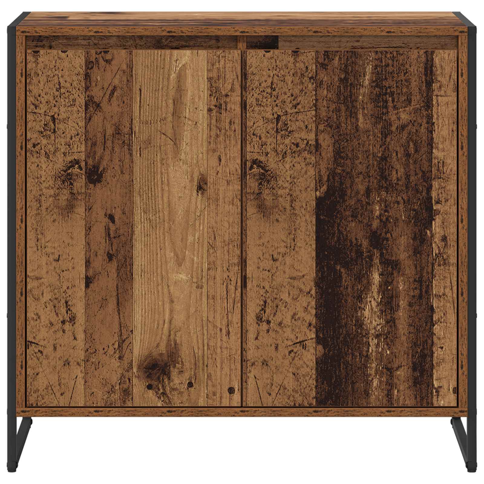 Boční Skříňka Staré Dřevo 79 X 36 X 75 Cm Kompozitní Dřevo