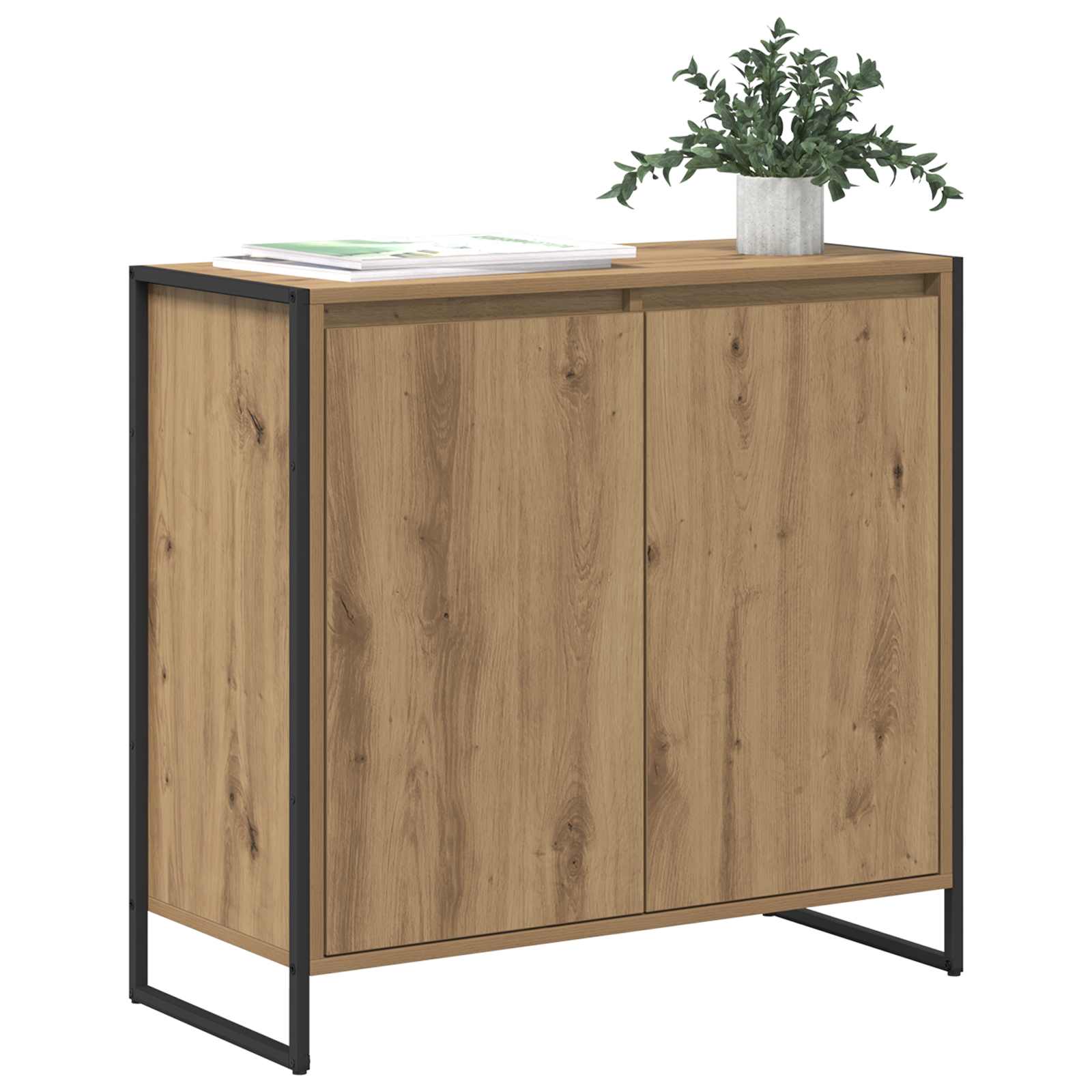 Boční Skříňka Umělecký Dub 79 X 36 X 75 Cm Kompozitní Dřevo