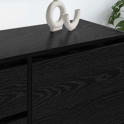 Televizní Skříň 100 X 36 X 49.5 Cm Černý Dub Kompozitní Dřevo