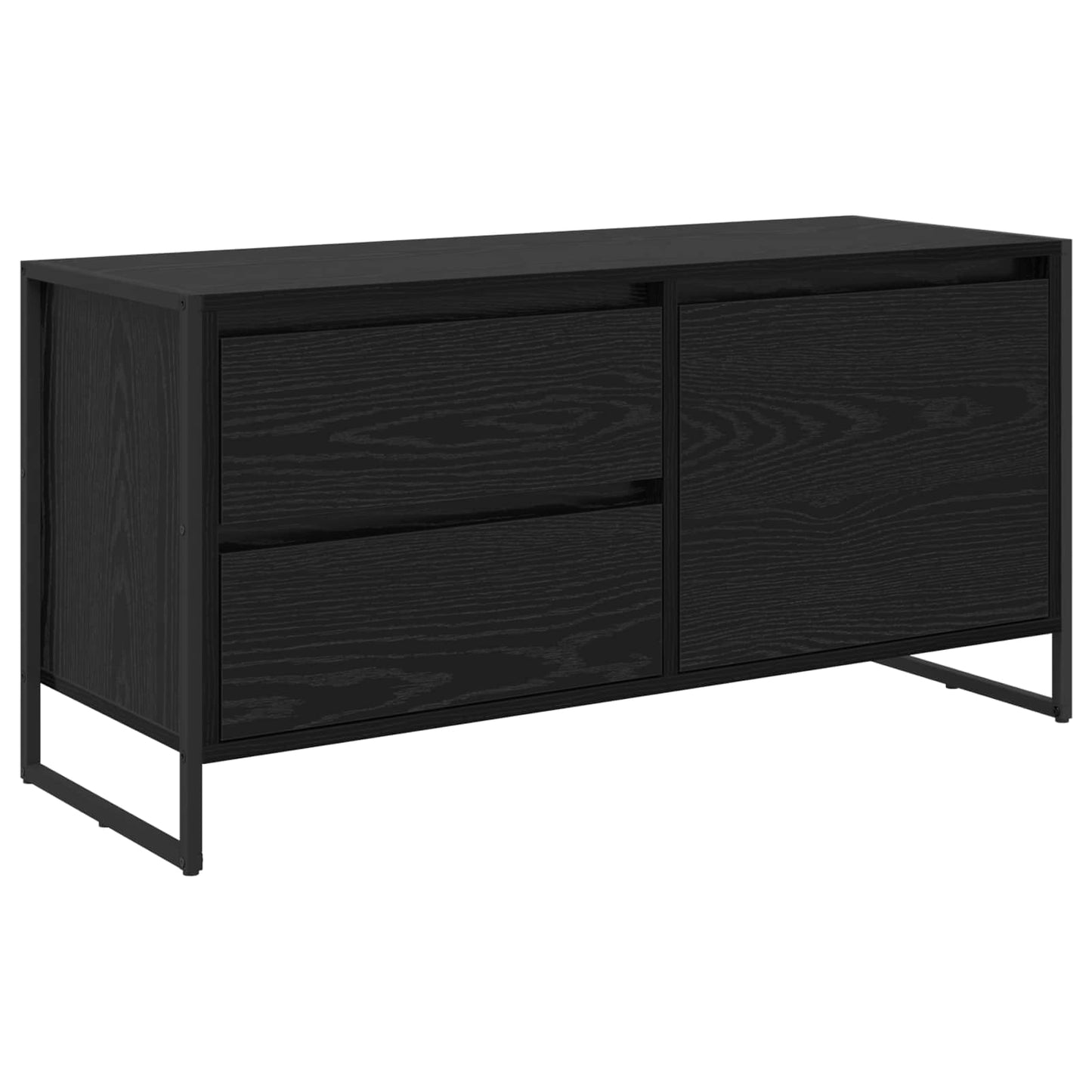 Televizní Skříň 100 X 36 X 49.5 Cm Černý Dub Kompozitní Dřevo