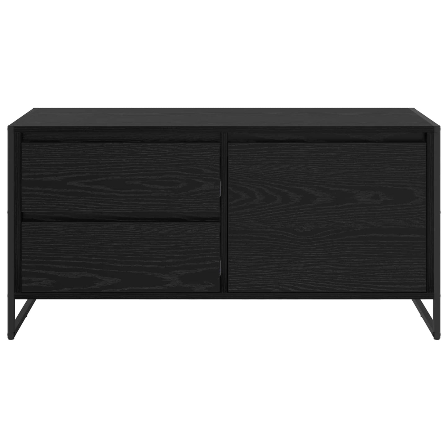 Televizní Skříň 100 X 36 X 49.5 Cm Černý Dub Kompozitní Dřevo
