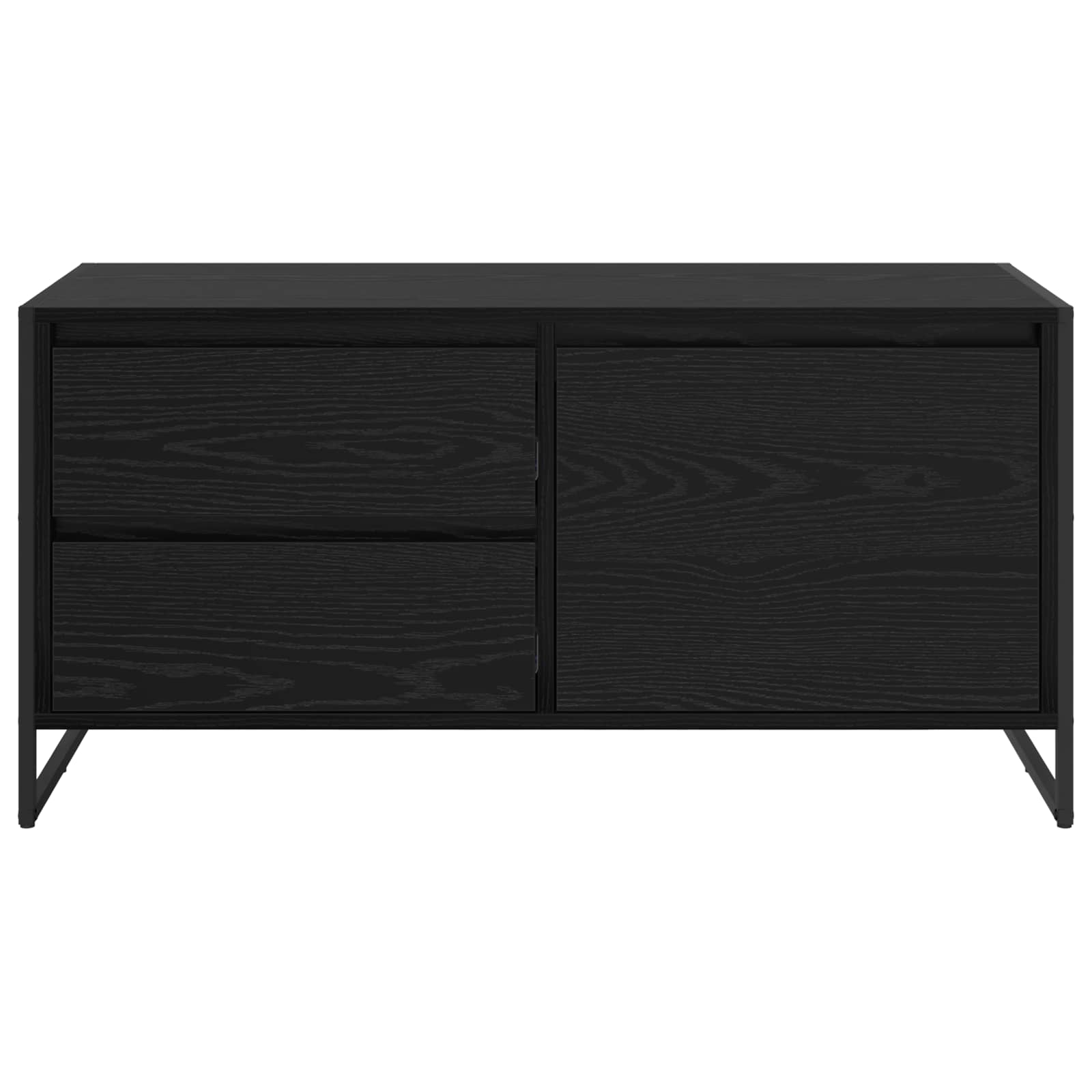 Televizní Skříň 100 X 36 X 49.5 Cm Černý Dub Kompozitní Dřevo
