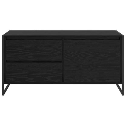 Televizní Skříň 100 X 36 X 49.5 Cm Černý Dub Kompozitní Dřevo