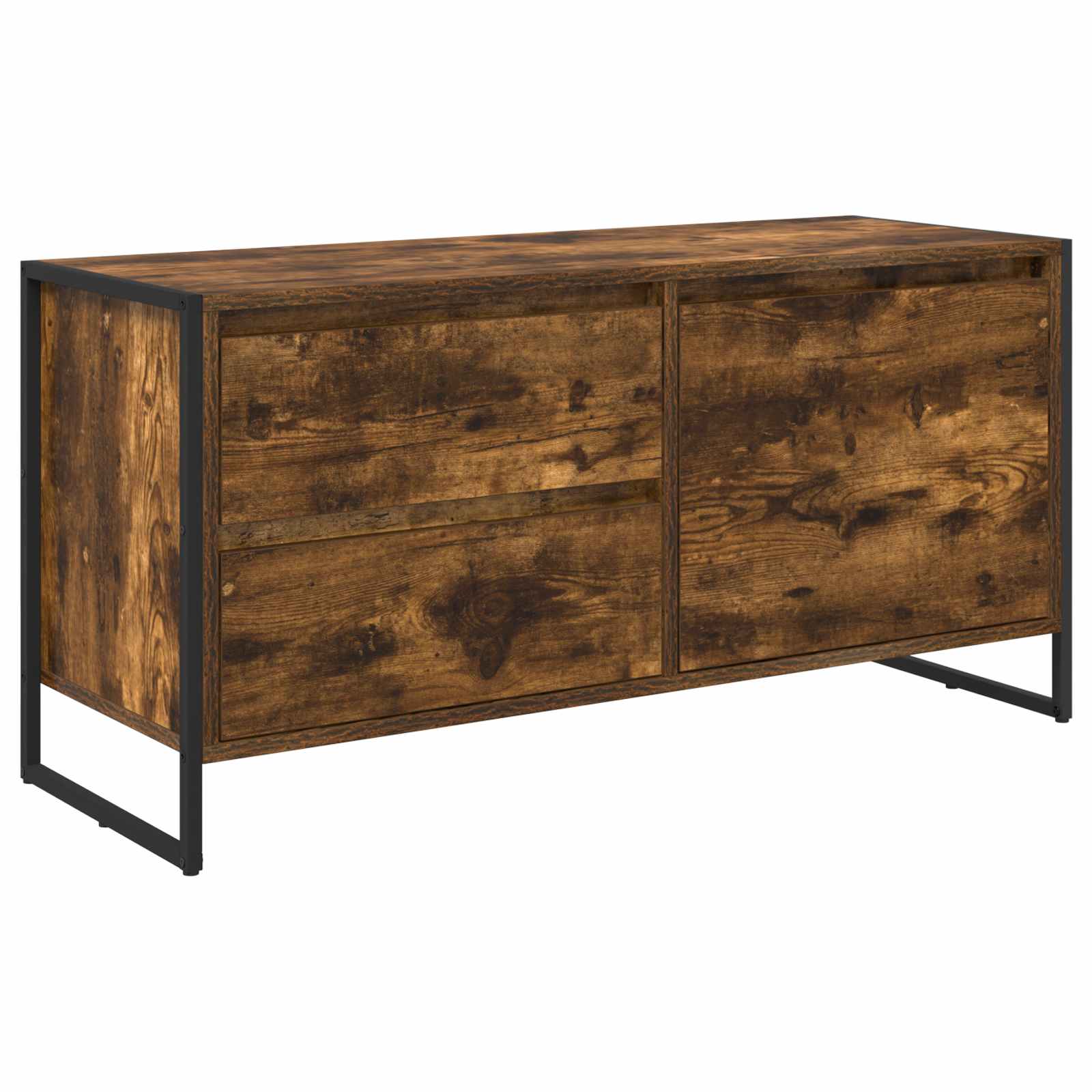 Televizní Skříň 100 X 36 X 49.5 Cm Kouřový Dub Kompozitní Dřevo