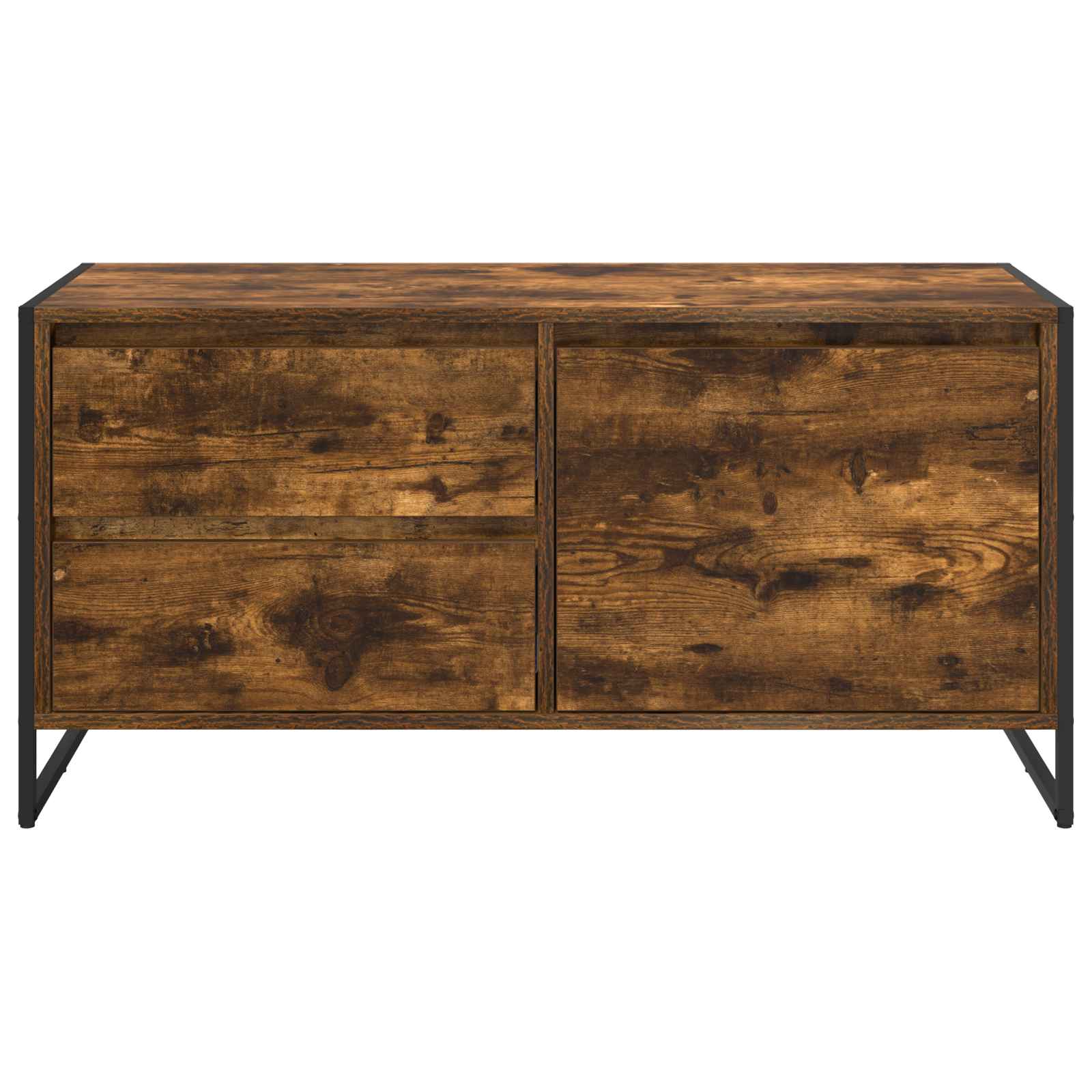 Televizní Skříň 100 X 36 X 49.5 Cm Kouřový Dub Kompozitní Dřevo
