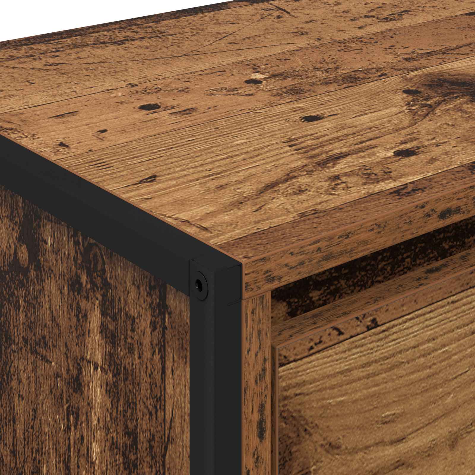 Televizní Skříň 100 X 36 X 49.5 Cm Staré Dřevo Kompozitní Dřevo