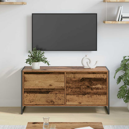 Televizní Skříň 100 X 36 X 49.5 Cm Staré Dřevo Kompozitní Dřevo