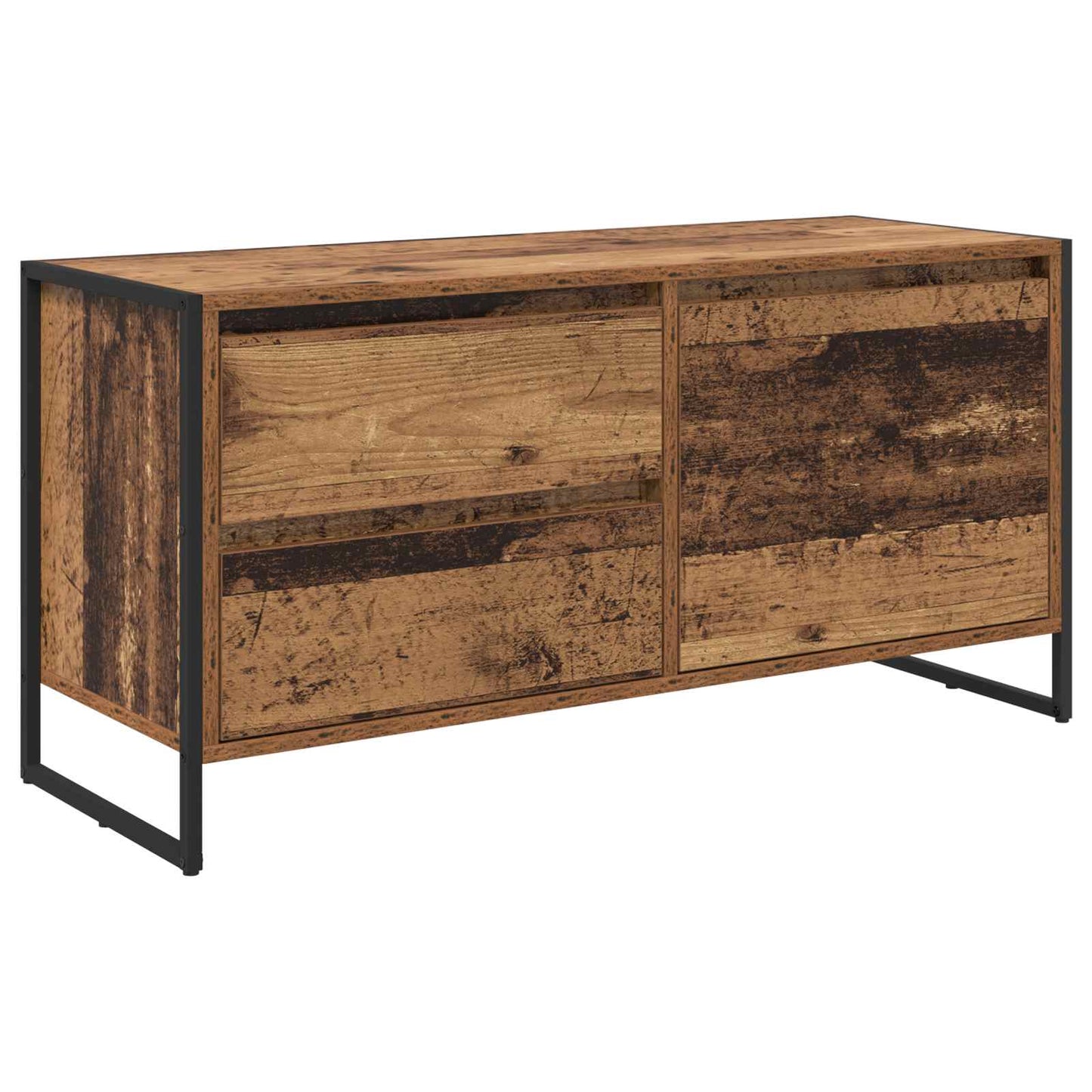 Televizní Skříň 100 X 36 X 49.5 Cm Staré Dřevo Kompozitní Dřevo