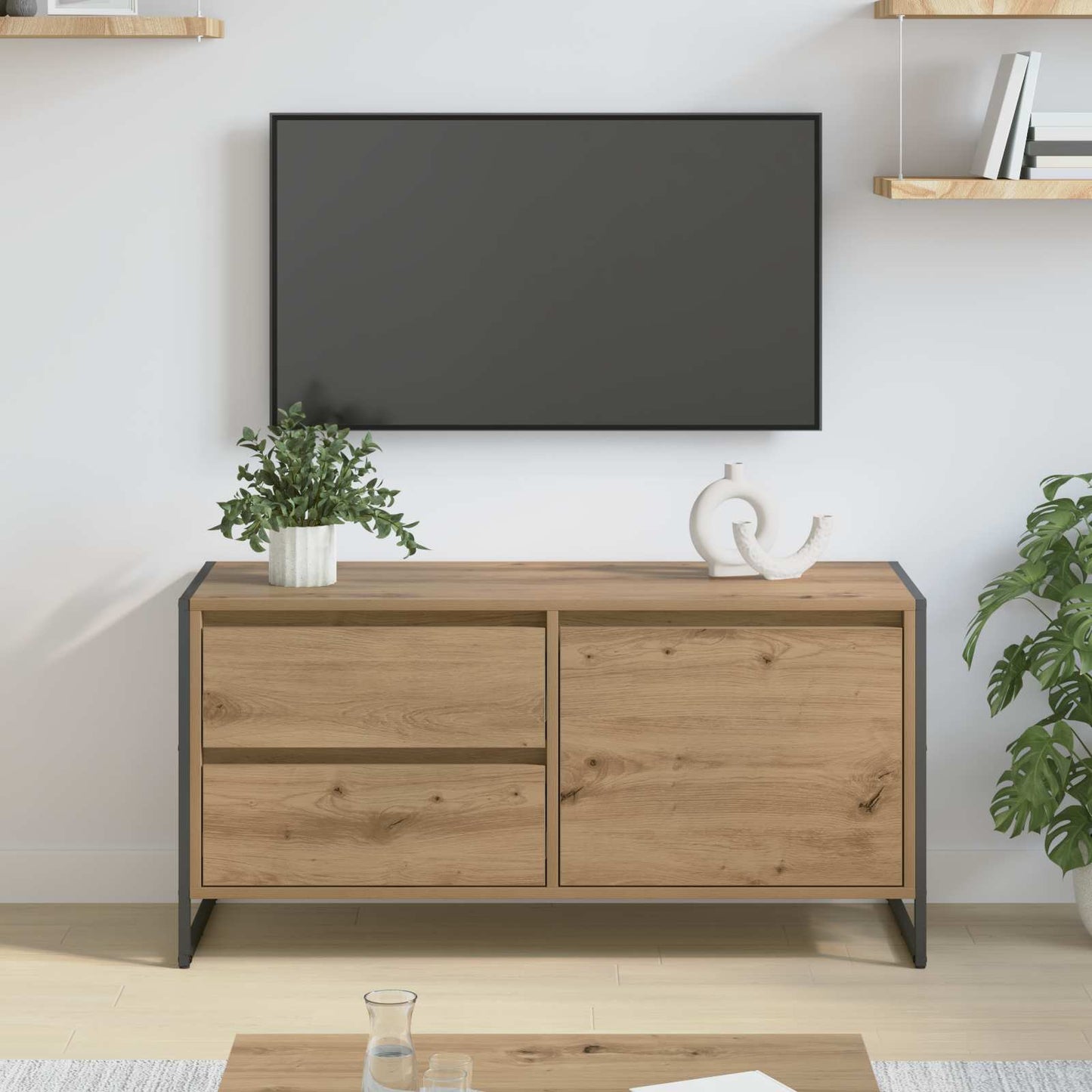 Televizní Skříň 100 X 36 X 49.5 Cm Umělecký Dub