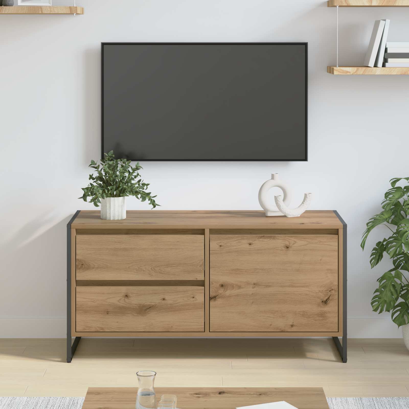 Televizní Skříň 100 X 36 X 49.5 Cm Umělecký Dub