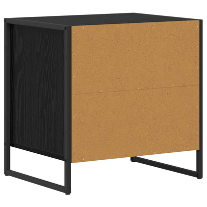 Noční Stolek Černý Dub 50 X 39,5 X 50 Cm Kompozitní Dřevo