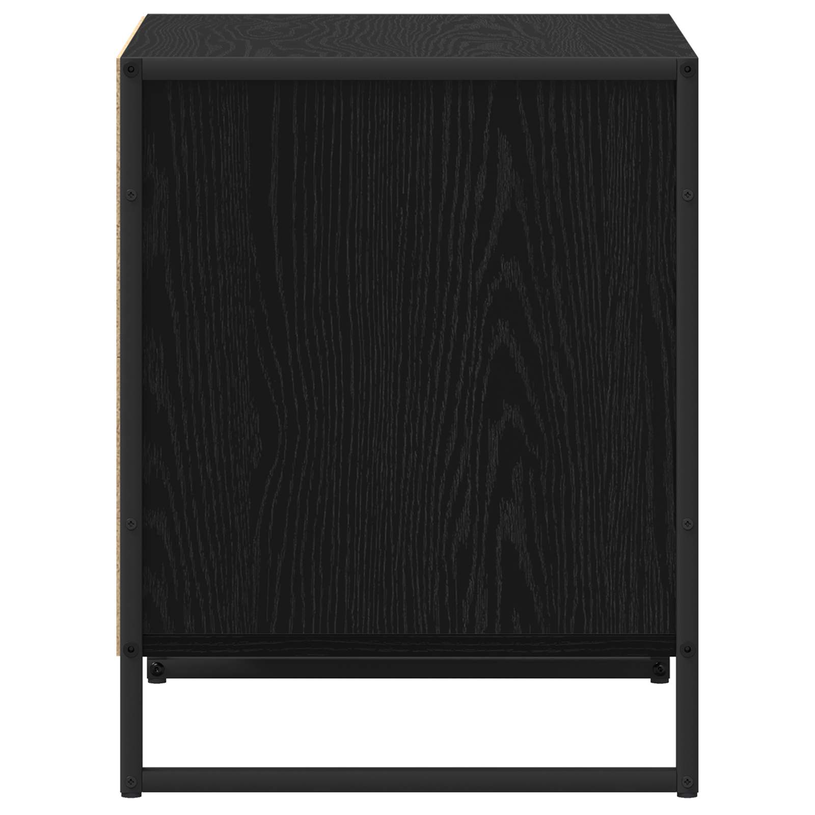 Noční Stolek 2 Ks Černý Dub 50 X 39,5 X 50 Cm Kompozitní Dřevo