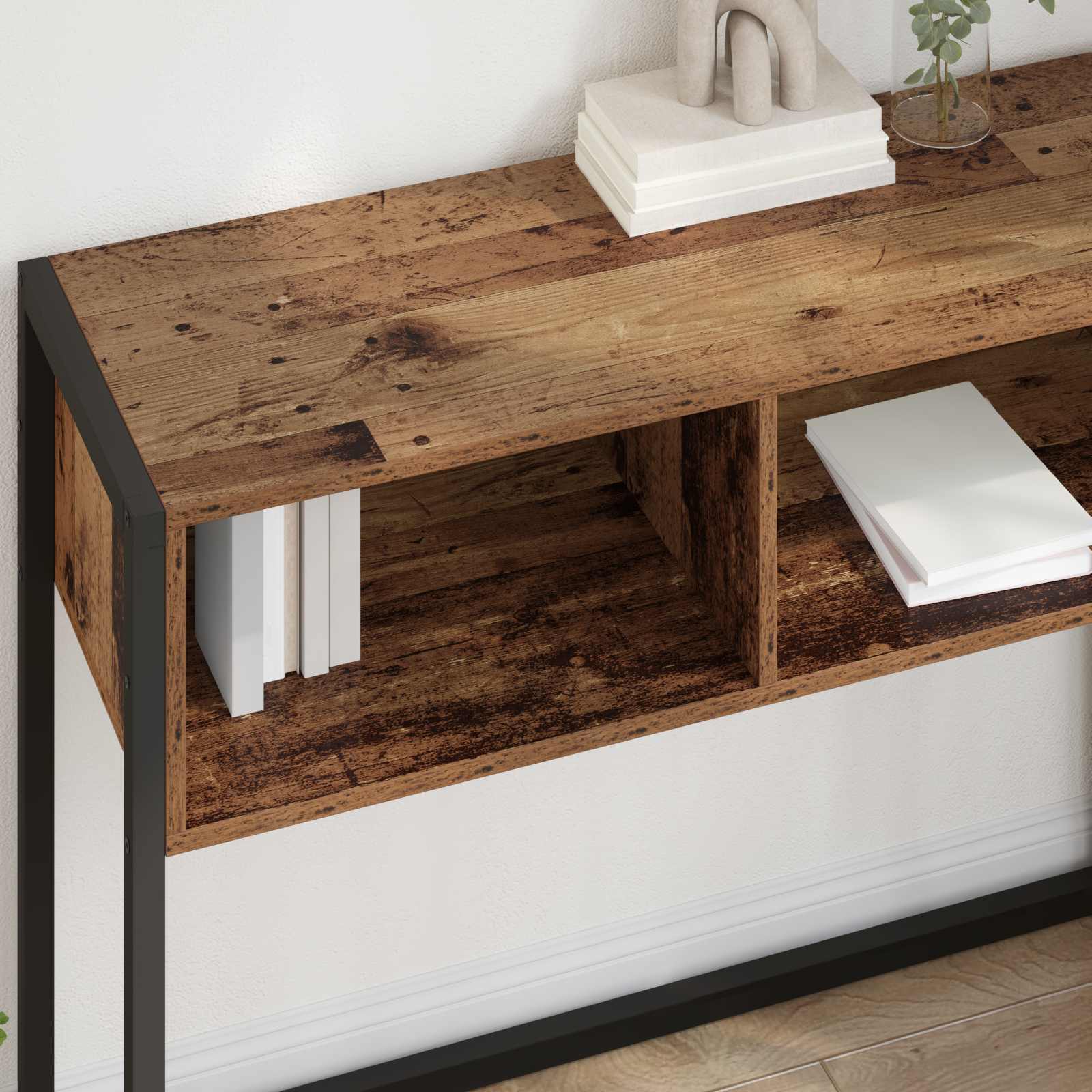 Odkládací Stolek Staré Dřevo 100 X 36 X 75 Cm Kompozitní Dřevo
