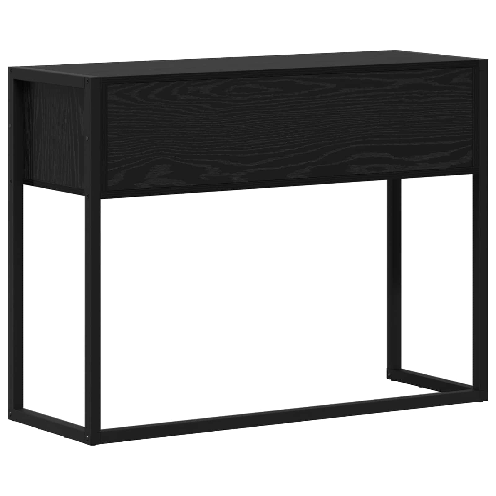 Odkládací Stolek Černý Dub 100 X 36 X 75 Cm Kompozitní Dřevo