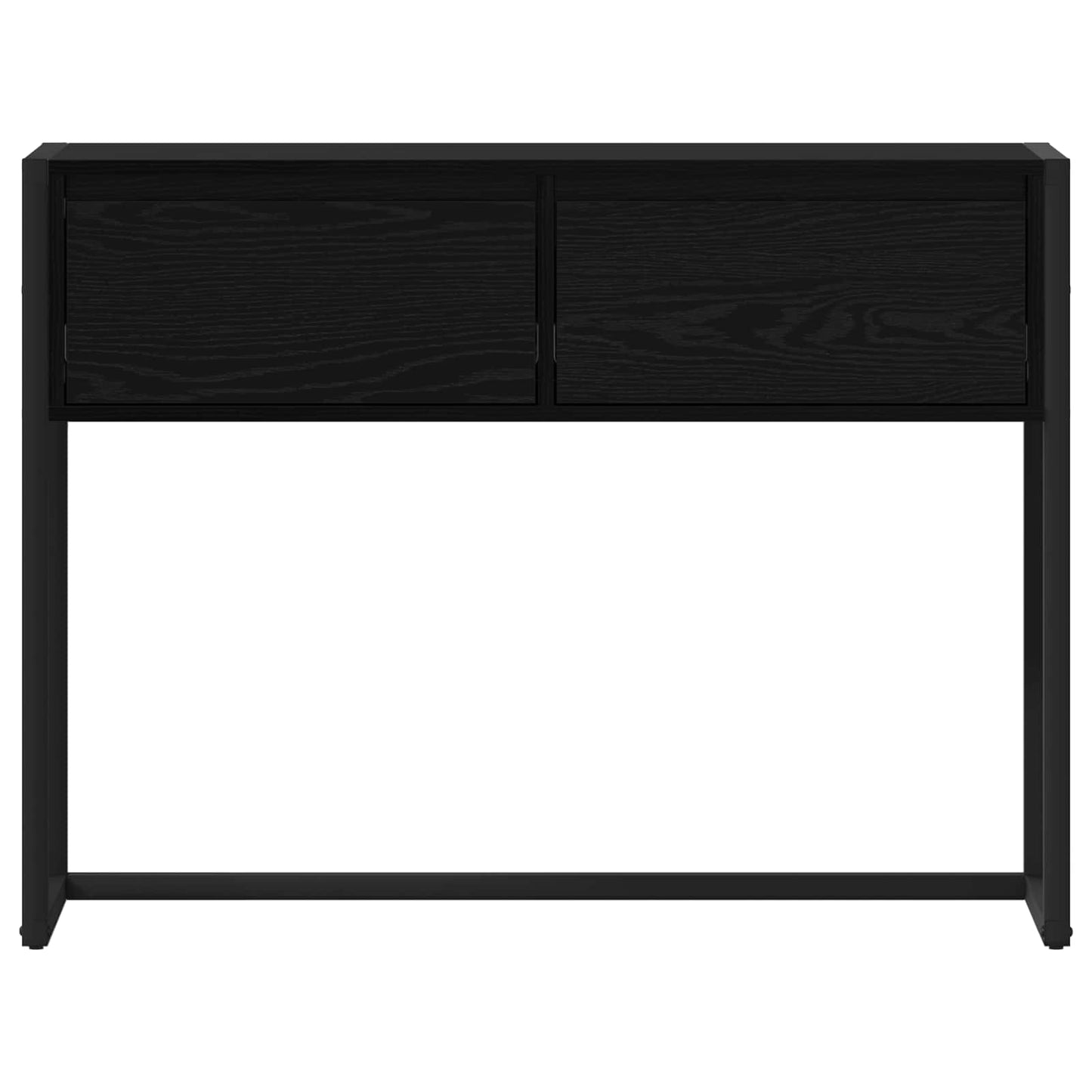 Odkládací Stolek Černý Dub 100 X 36 X 75 Cm Kompozitní Dřevo