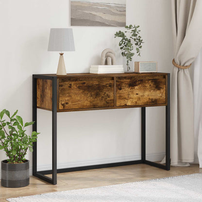 Odkládací Stolek Kouřový Dub 100 X 36 X 75 Cm Kompozitní Dřevo