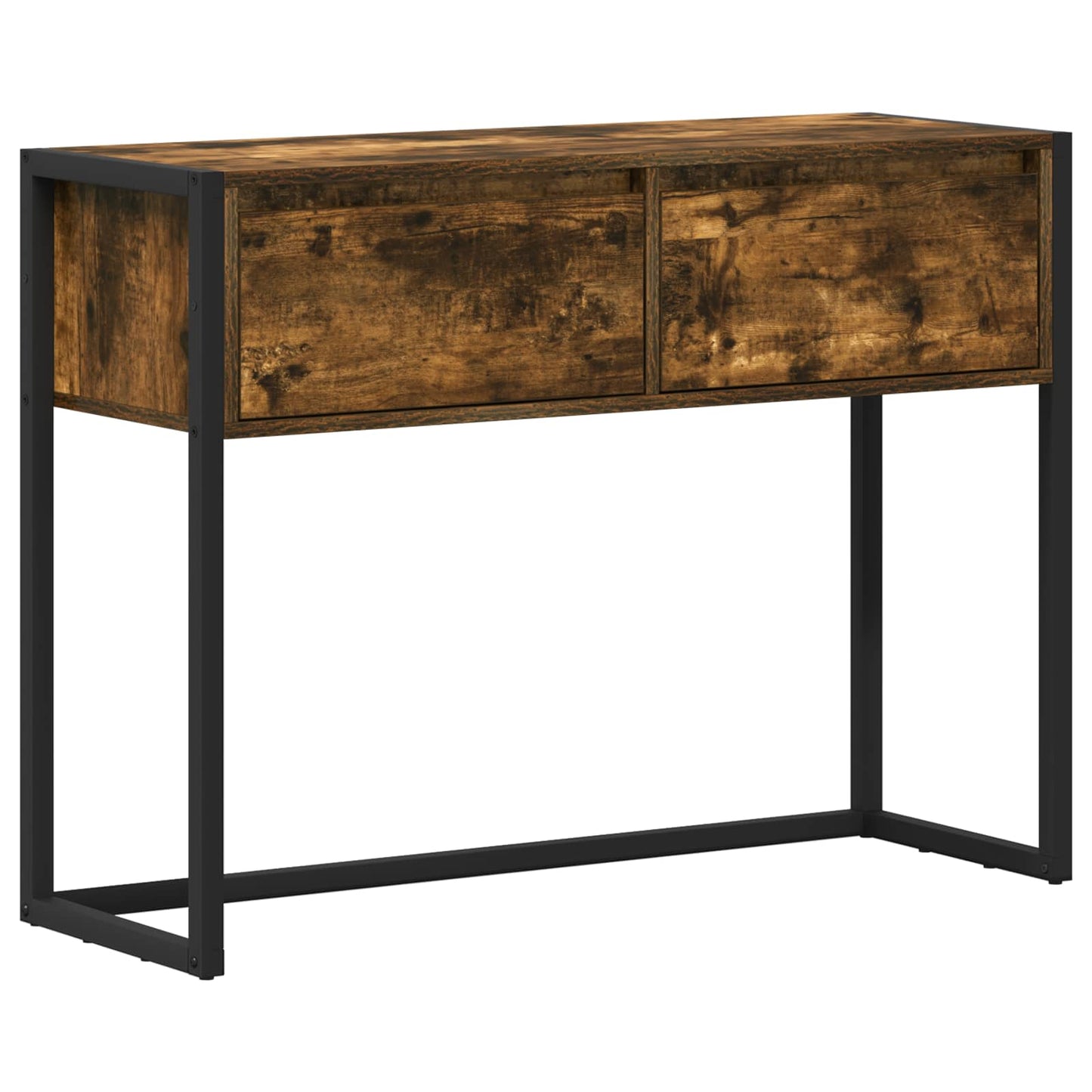 Odkládací Stolek Kouřový Dub 100 X 36 X 75 Cm Kompozitní Dřevo