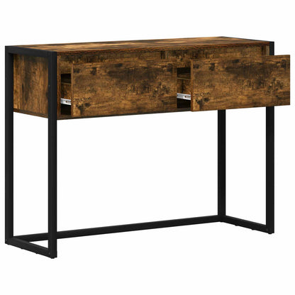 Odkládací Stolek Kouřový Dub 100 X 36 X 75 Cm Kompozitní Dřevo
