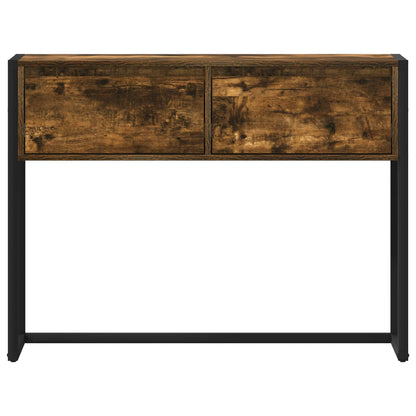Odkládací Stolek Kouřový Dub 100 X 36 X 75 Cm Kompozitní Dřevo