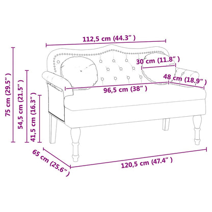 Chesterfield Lavice 120,5 X 65 X 75 Cm Umělá Kůže