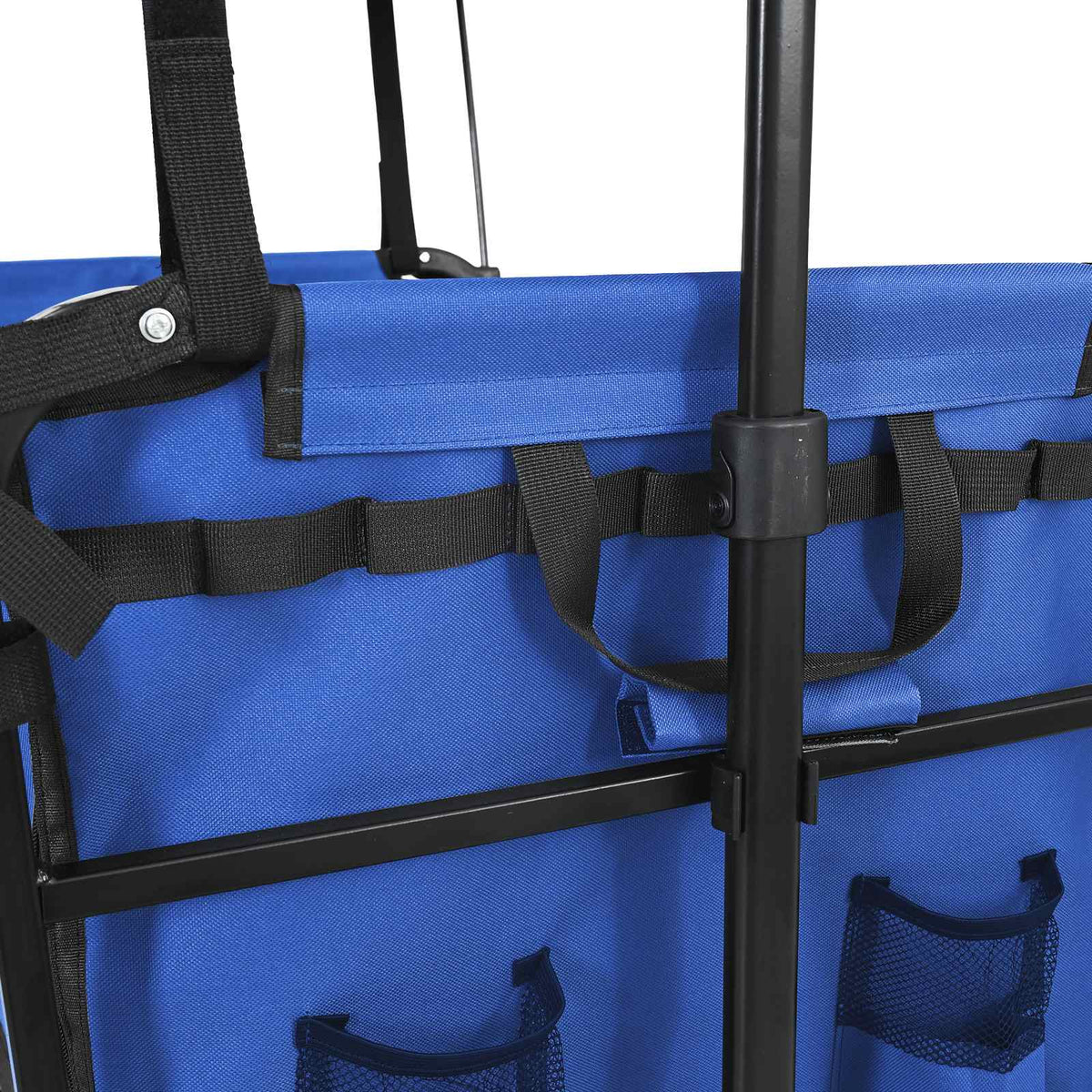 Skládací Nákupní Vozík S Brzdami Černá 105 X 56,5 X 116 Cm