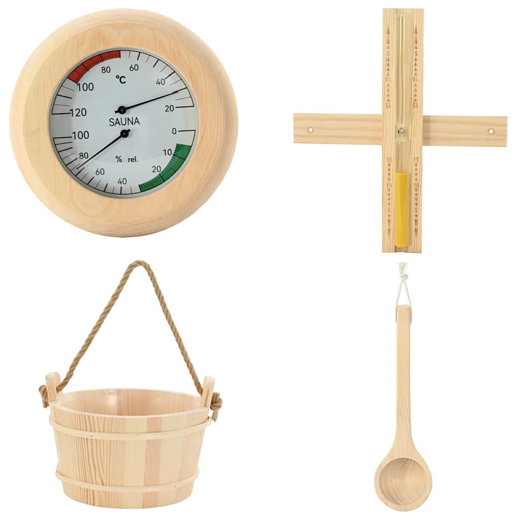 Sada Doplňků Do Sauny 4 Ks Hnědá
