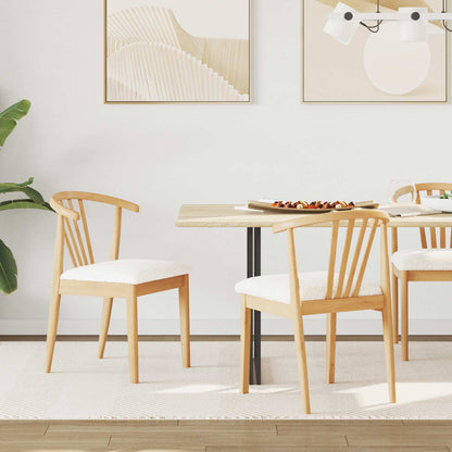 Jídelní Židle 2 Ks Pevné Gumovníkové Dřevo 51 X 61 X 80,5 Cm