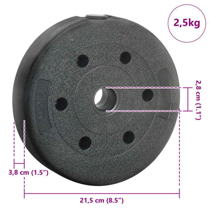 Hmotnostní Kotouče 4 Ks 10 Kg Černý Cement A Železný Písek