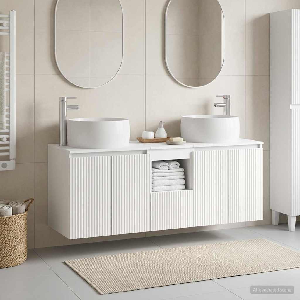 Sada Koupelnových Skříněk 3 Ks 49,5 X 44,5 X 66 Cm