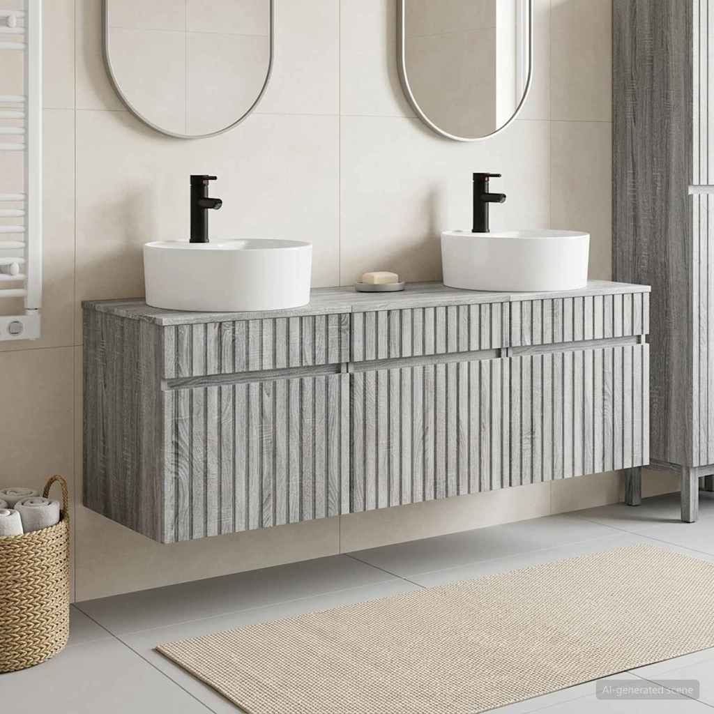 Sada Koupelnových Skříněk 3 Ks 49 X 44,5 X 65 Cm