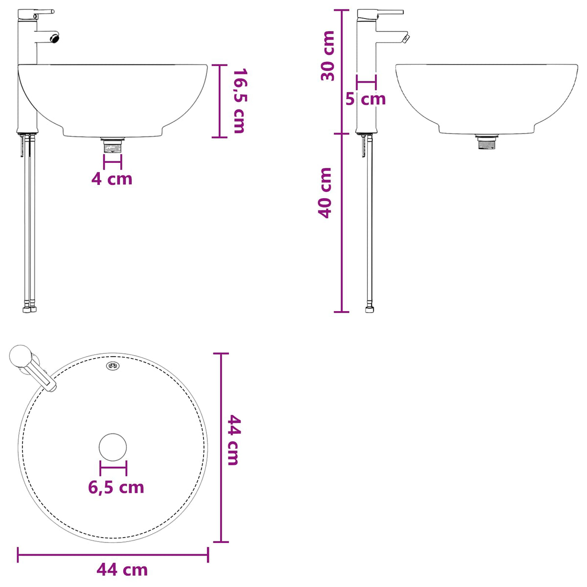 Sada Koupelnového Nábytku 3 Ks 129 X 44,5 X 80 Cm