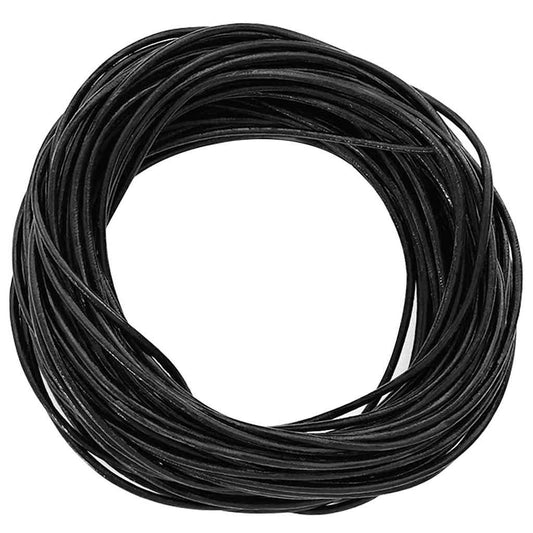 Kožený Provázek Černá Ø2 Mm X 50 M Kůže