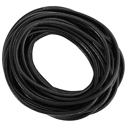 Kožený Provázek Černá Ø5 Mm X 10 M Kůže