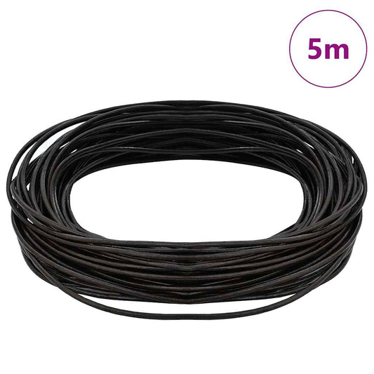 Kožený Provázek Tmavě Hnědá Ø1 Mm X 5 M Kůže