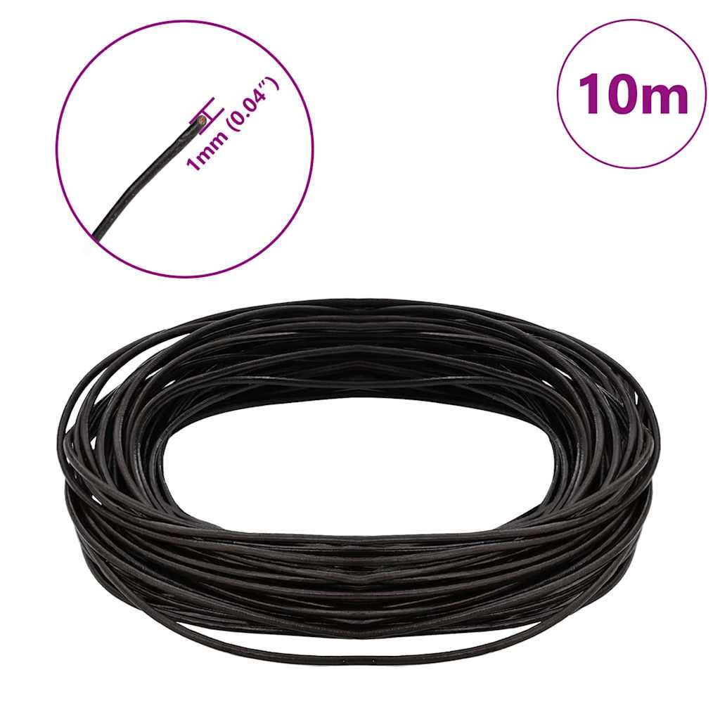 Kožený Provázek Tmavě Hnědá Ø1 Mm X 10 M Kůže