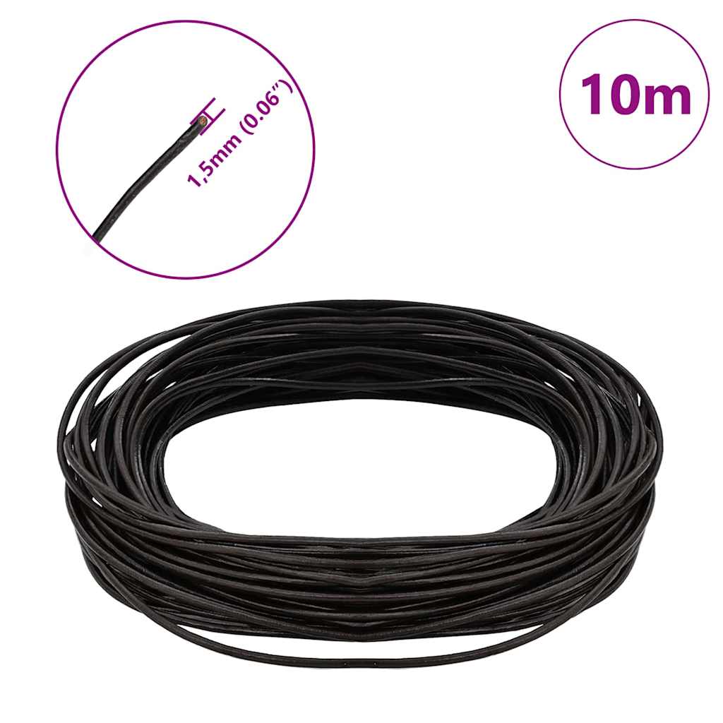 Kožený Provázek Tmavě Hnědá Ø1,5 Mm X 10 M Kůže