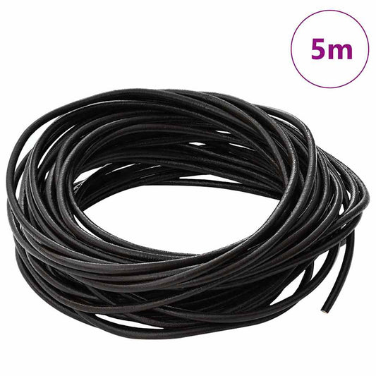 Kožený Provázek Tmavě Hnědá Ø2,5 Mm X 5 M Kůže