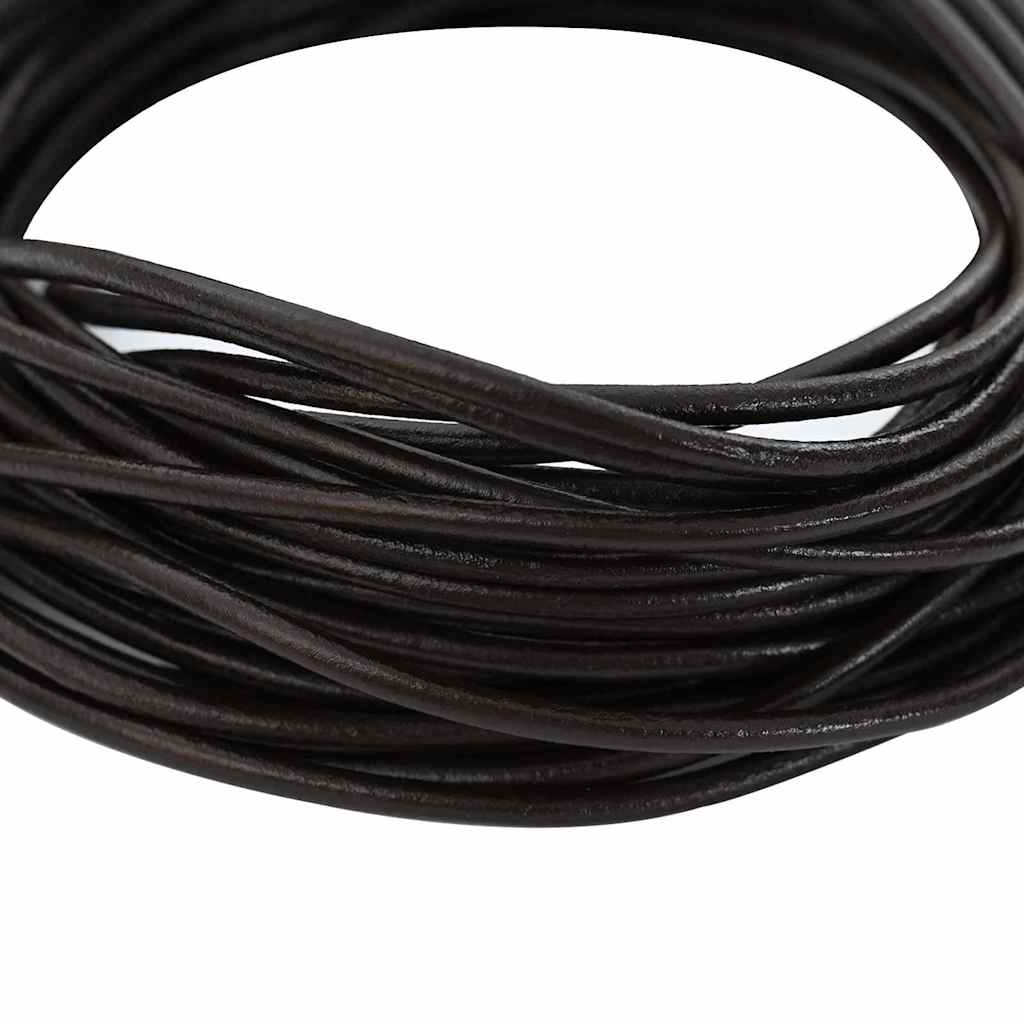 Kožený Provázek Tmavě Hnědá Ø2,5 Mm X 10 M Kůže