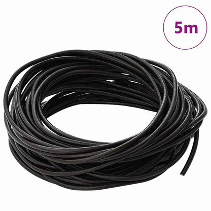 Kožený Provázek Tmavě Hnědá Ø3 Mm X 5 M Kůže