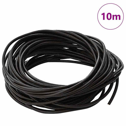 Kožený Provázek Tmavě Hnědá Ø3 Mm X 10 M Kůže
