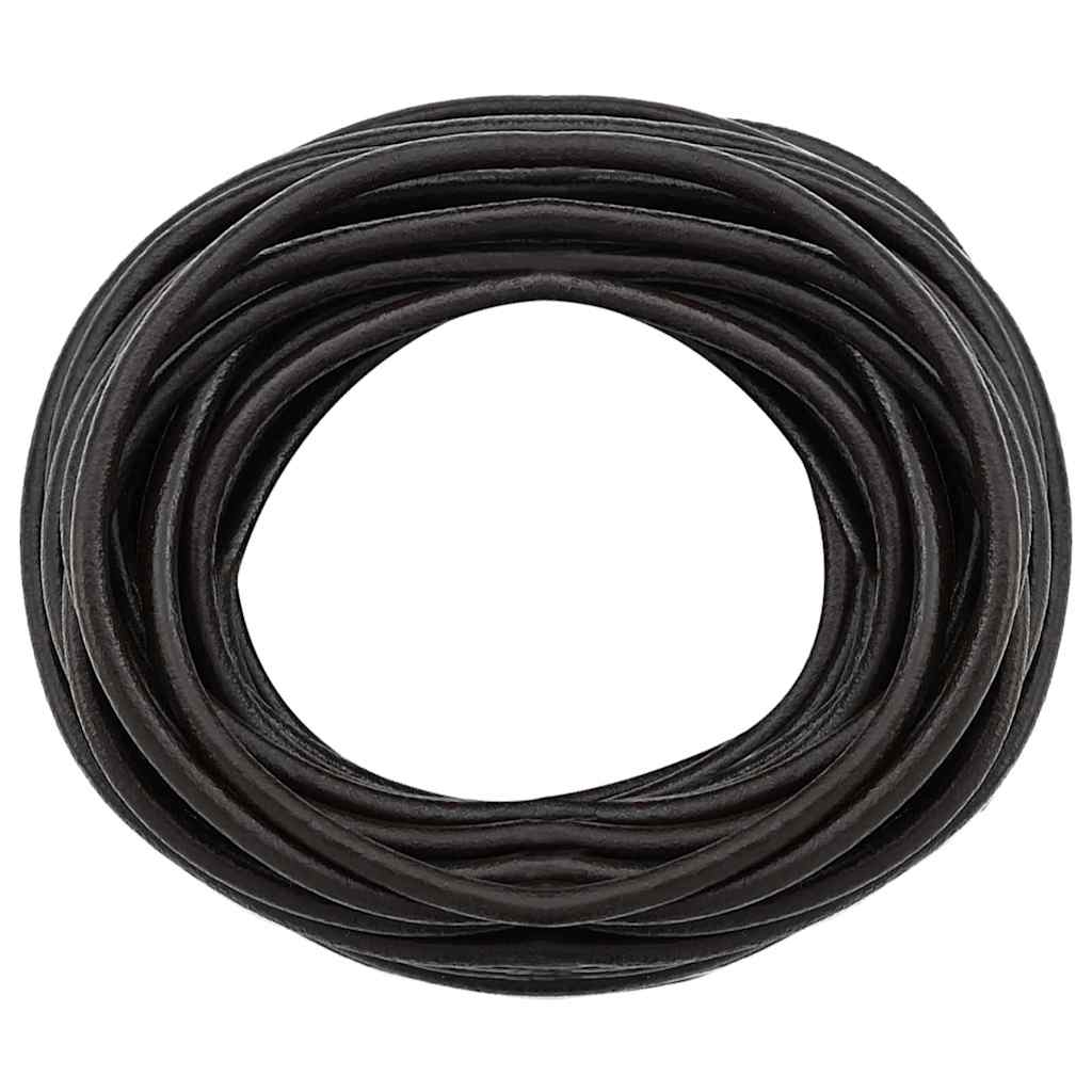 Kožený Provázek Tmavě Hnědá Ø5 Mm X 5 M Kůže